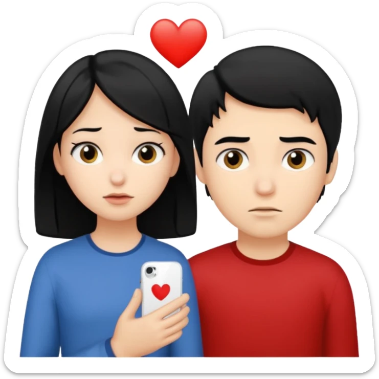 black hair girls ignore boy with blond hair sticker