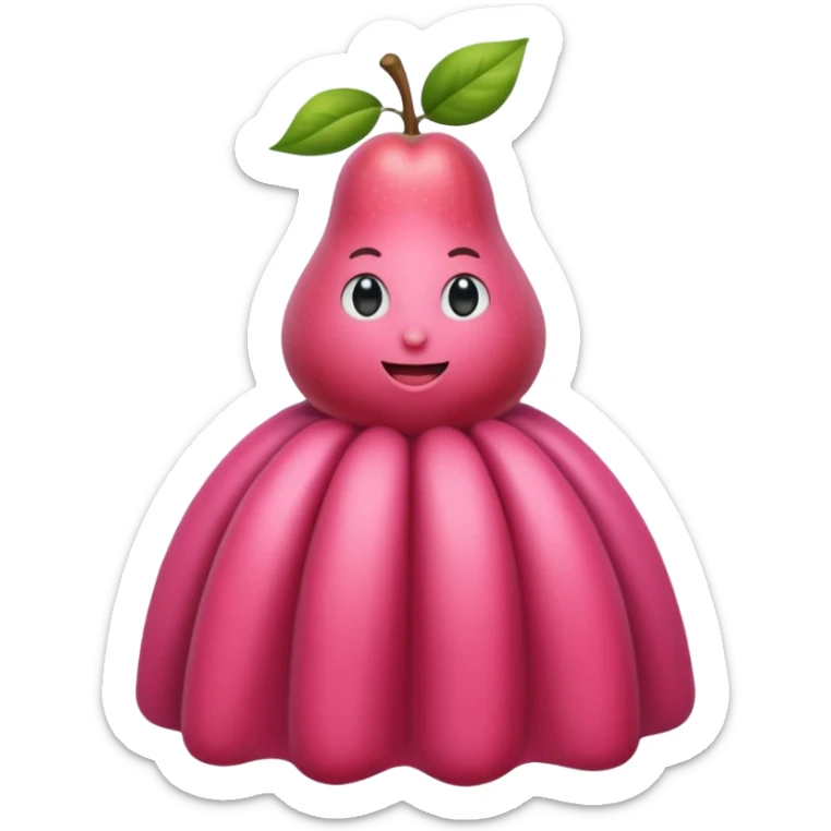 eine birne in einem pinken kleid soll aussehen wie eine reiche frau aber als birne die frau soll eine birne sein die frucht  sticker