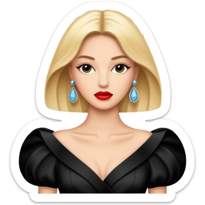 Fashion magazine with high fashion shot, in style of Vogue sticker