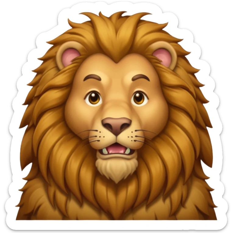 Cowardly Lion from The Land of Oz with golden brown fur sticker