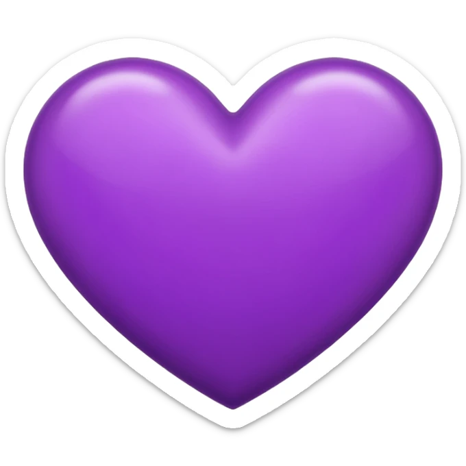 IOS's love letter emoji but with a purple heart instead of a red heart, closed sticker