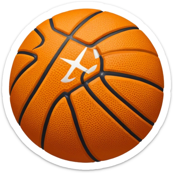 Star shaped of Baskeball sticker