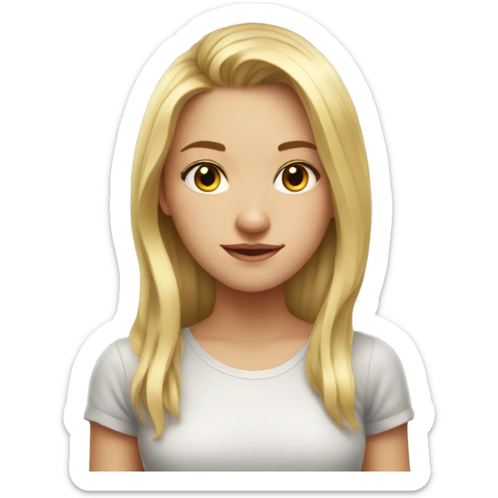 blonde girl portrait indoors clean girl sticker