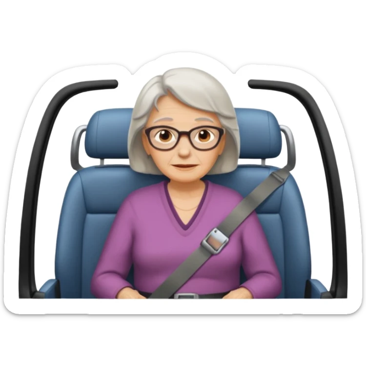 Stikers of mom which is a bit old and is relax and I will put her in a car sticker