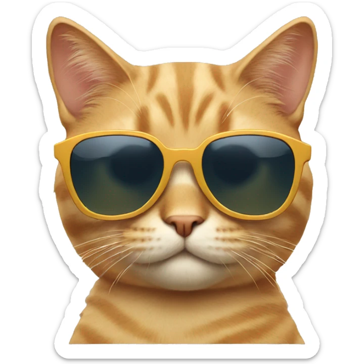 Cat with sunglasses sticker