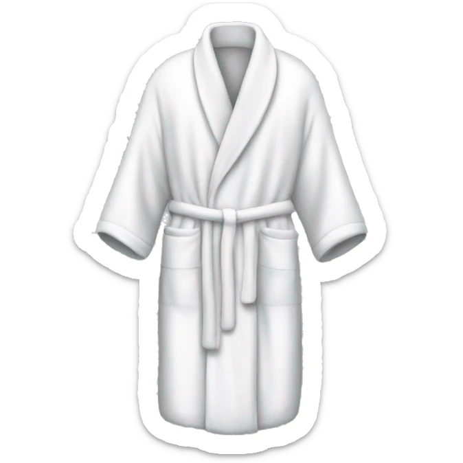 White bath robe  sticker