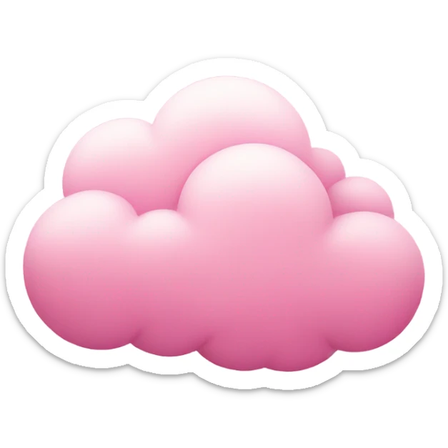 Pink cloud sticker
