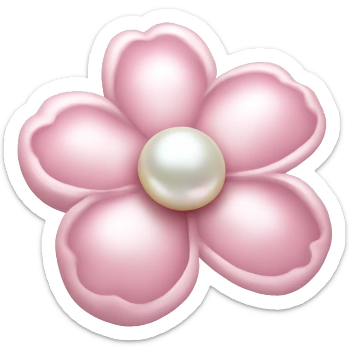 Pearl light pink flower sticker