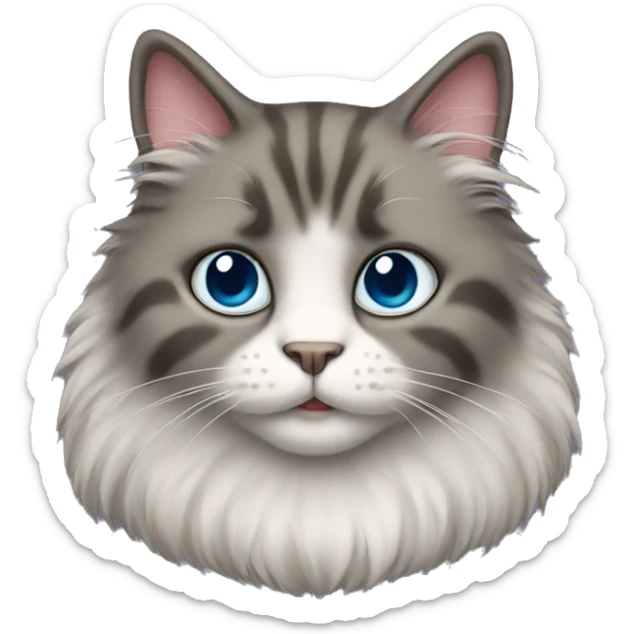 Fluffy cat sticker