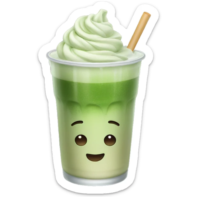 iced matcha latte  sticker
