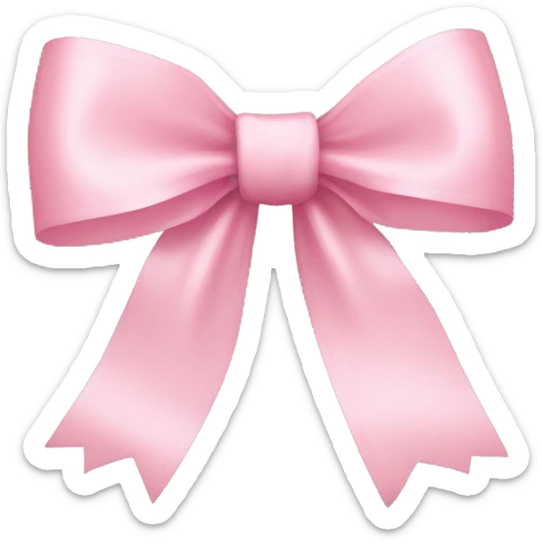 light pink ribbon bow sticker