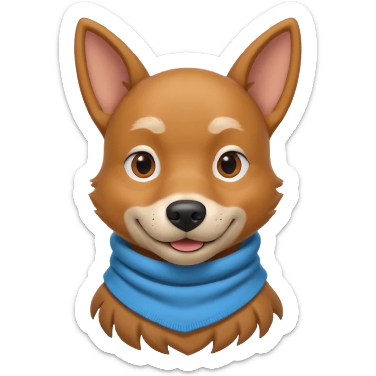thief dog portrait, head and shoulders only, playful sneaky look, burglar scarf collar, mischievous smile, 3D cartoon, mobile game icon style, clean background, no text, no watermark
 sticker