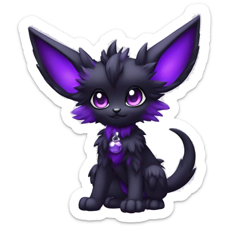 Anthro-Edgy-Cool-Black-Purple-Contrast-Colors-Fantasy-Fur-Sona-Chibi-Shiny-Fakémon-Hybrid full body sticker