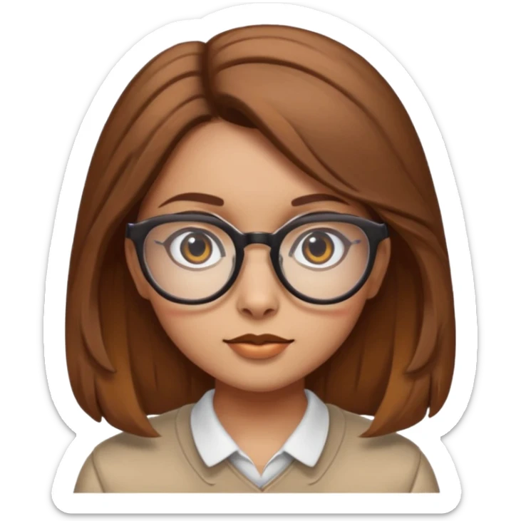 funny looks like and owl and is a girl and gas glasses sticker