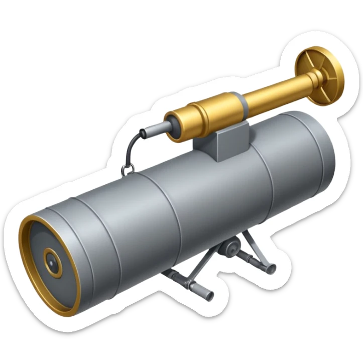 generate a realistic elongated anti-tank mine that can be carried by a drone sticker