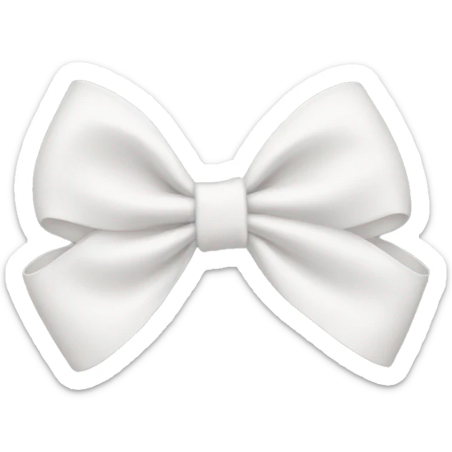 white bow sticker