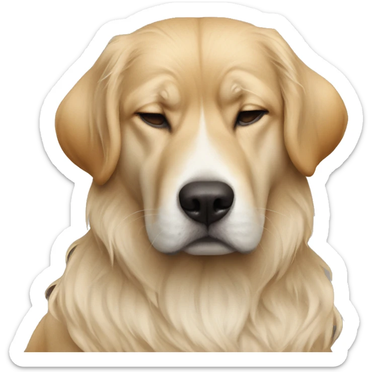 sleepy dog in sunlight sticker