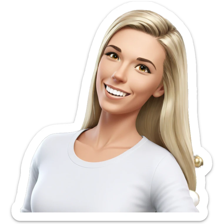 smiling boy by christmas tree sticker