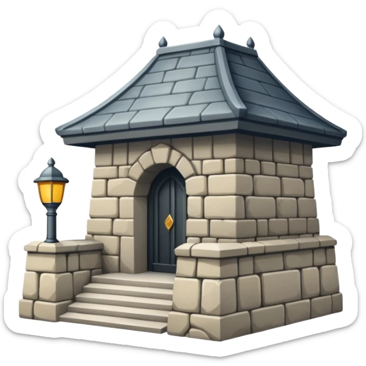 guard post near palace gates show in front of palace gates sticker