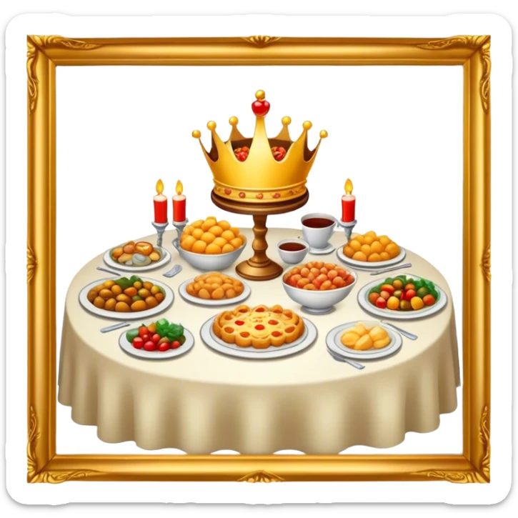 Royal Table of food with lights  sticker