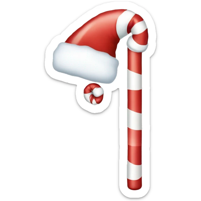 christmas cany cane sticker