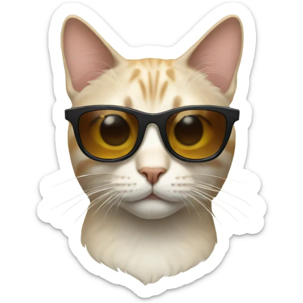 Cat with sunglasses sticker