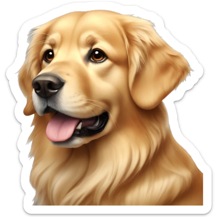 golden retriever  sticker