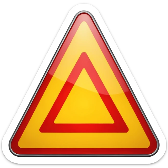 yield sign sticker