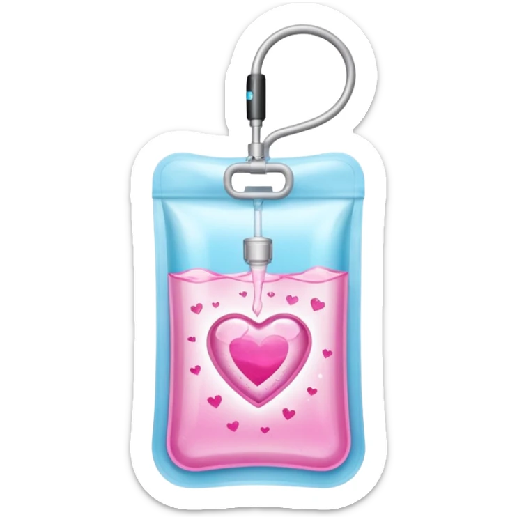 IV bag that looks like Love Island (the television show) sticker