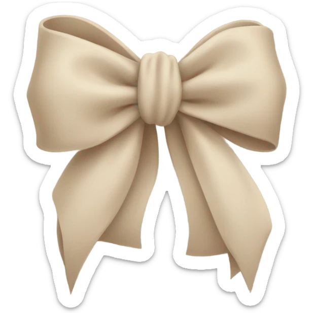 Beige bow sticker