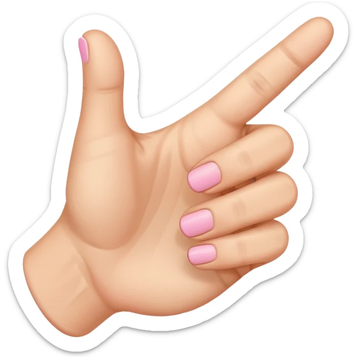 right hand, pinky finger out, other fingers in a fist, no accessories, plain background, system emoji style sticker
