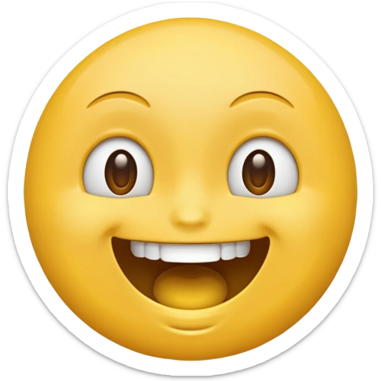a face with a large opened mouth in emoji of whatsapp style (yellow) sticker
