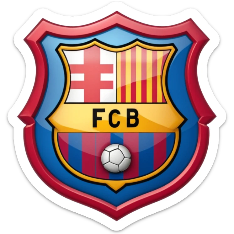 El escudo del fútbol club Barcelona de España sticker