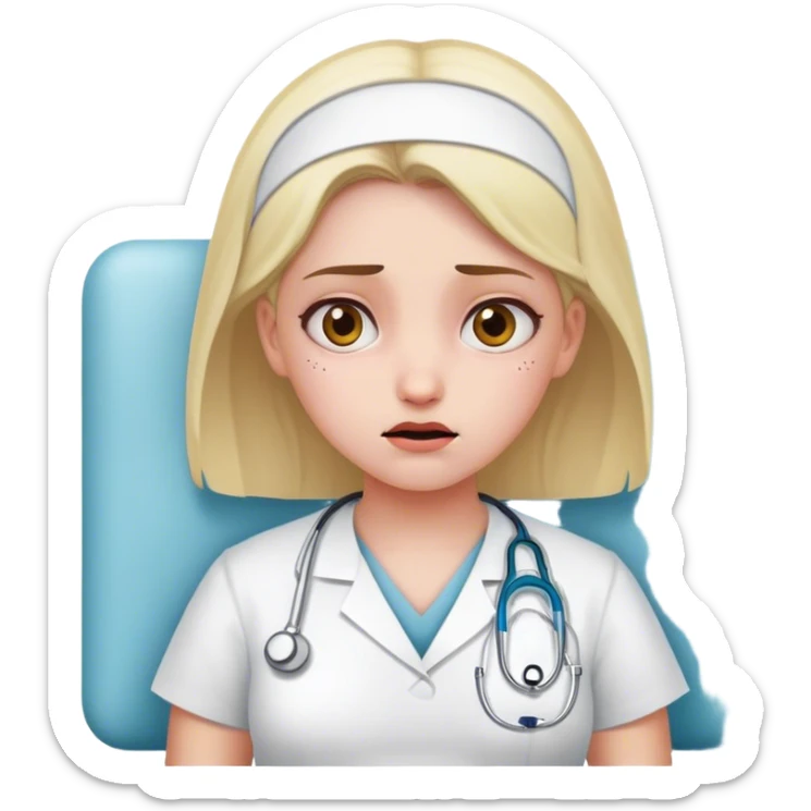 Girl who hates her life and is at the hospital  sticker