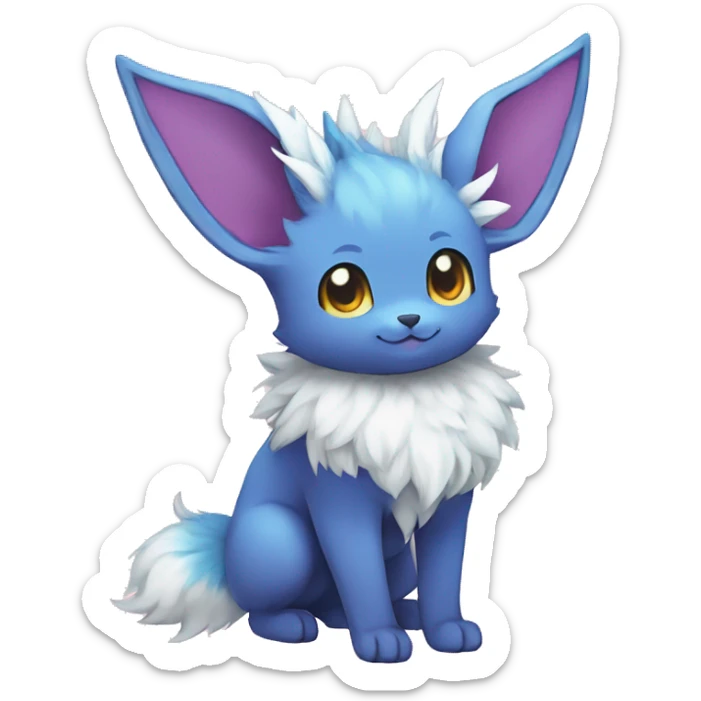 Colorful Kawaii Eeveelution-Cute-Pokémon-fusion full body sticker