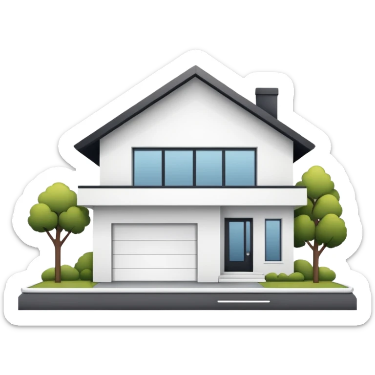 Clean aesthetic house  sticker