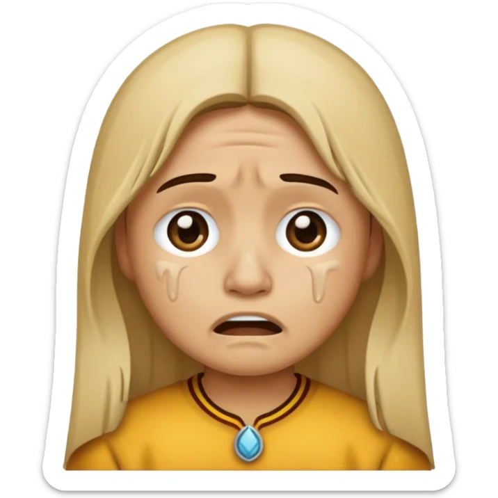 An fsu emoji with an fsu fan crying/depressed so a Seminole sticker