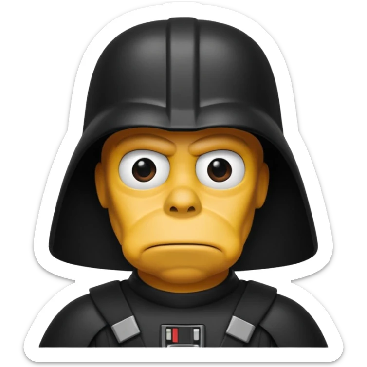 darth homer sticker