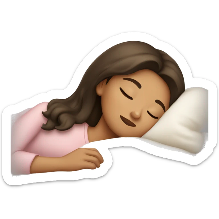 Brunette girl sleeping sticker
