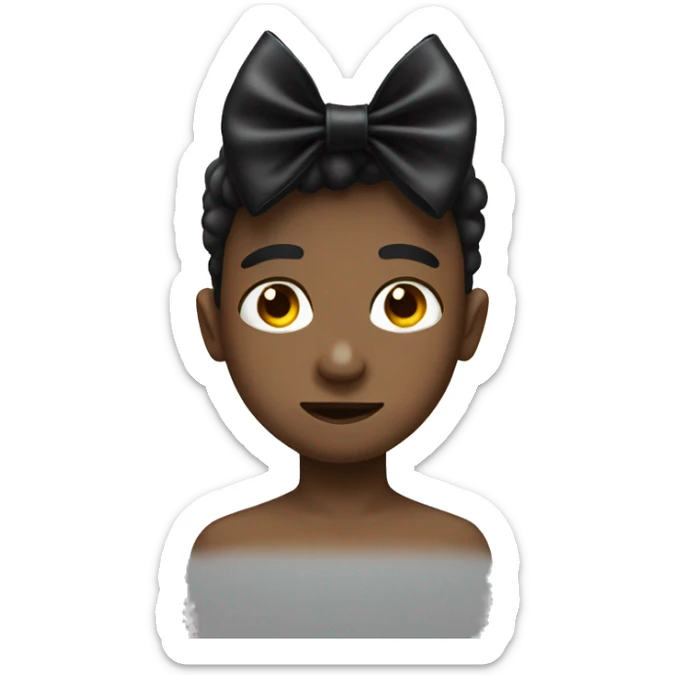black bow on boy sticker