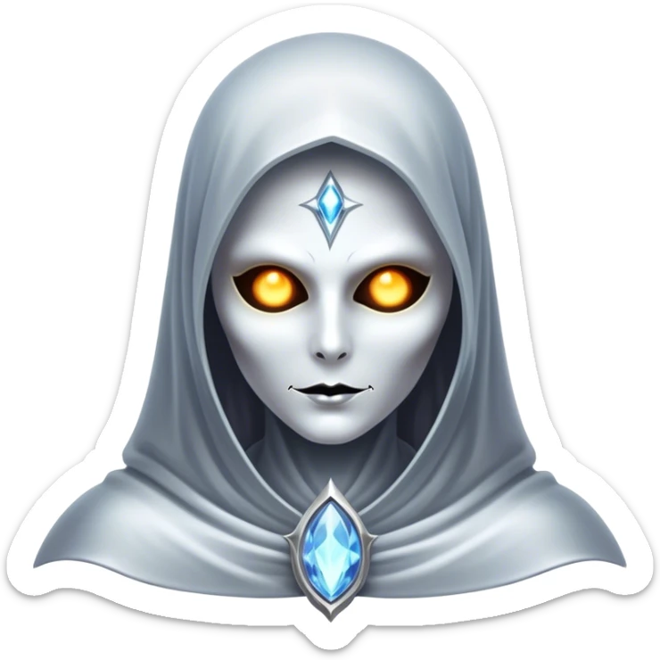 Cinematic and Ultra realistic 32k HD hauntingly beautiful specter with Balanced features, highly detailed, glowing with silver light, high shine, remembrance, a painting of white silver, fanciful, enchanting. The image is so lifelike it could leap off the canvas at any moment sticker