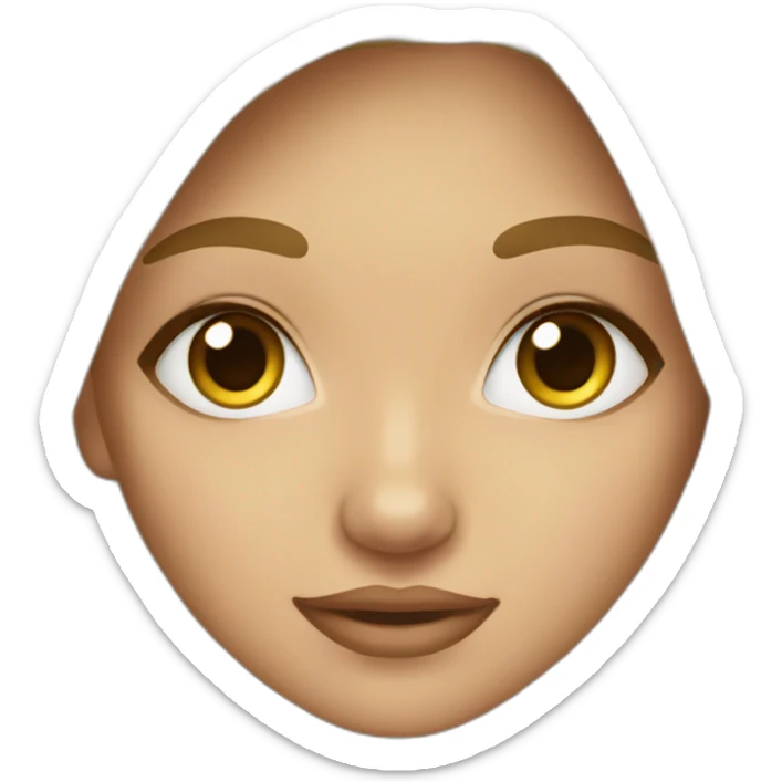A blonde girl with olive skin and hazel eyes sticker