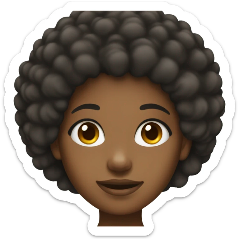 A black teen girl with afro hair sticker