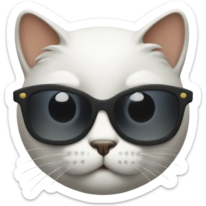 Cat with sunglasses sticker