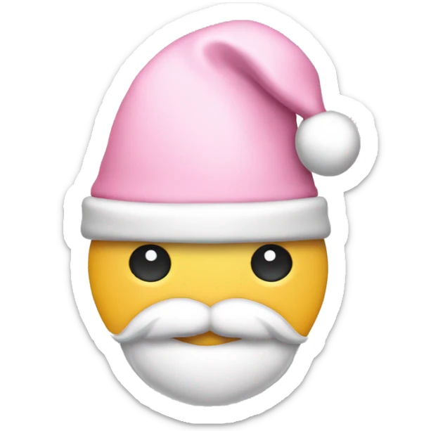 light pink santa hat sticker