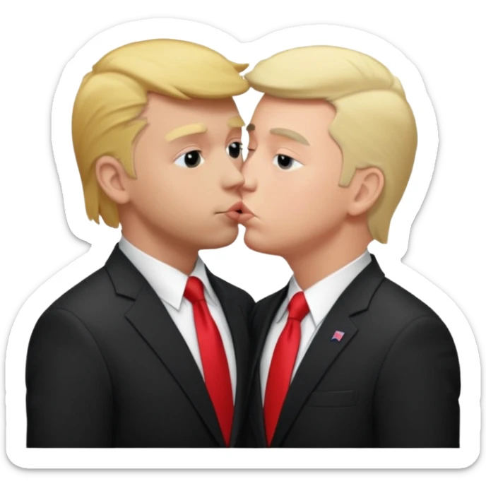 Tyler Joseph kissing Donald truml sticker