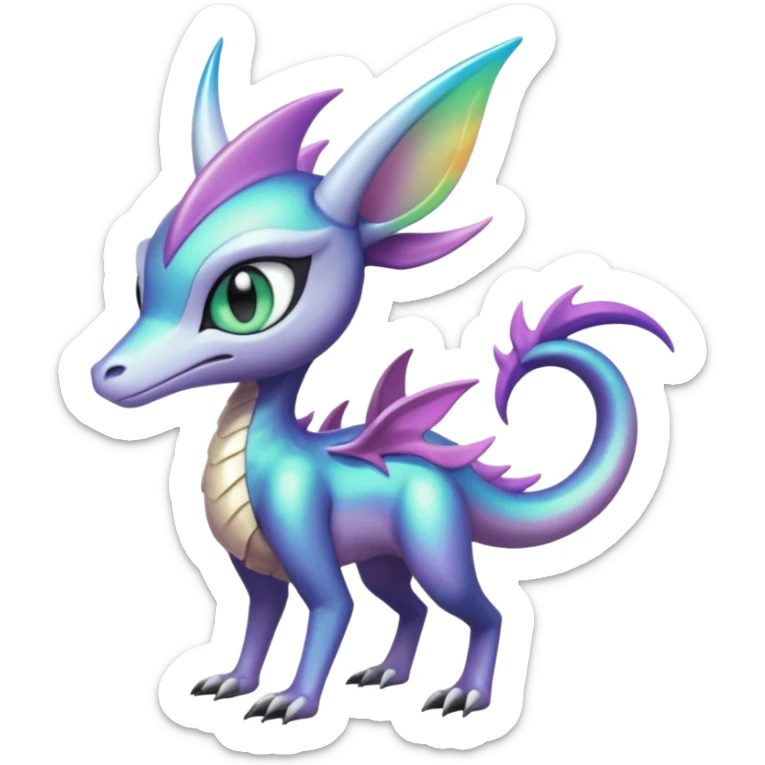 Badass edgy cool realistic Meloetta-Sergal-Cresselia-Palkia-Spyro-Fakémon-creature-hybrid sticker