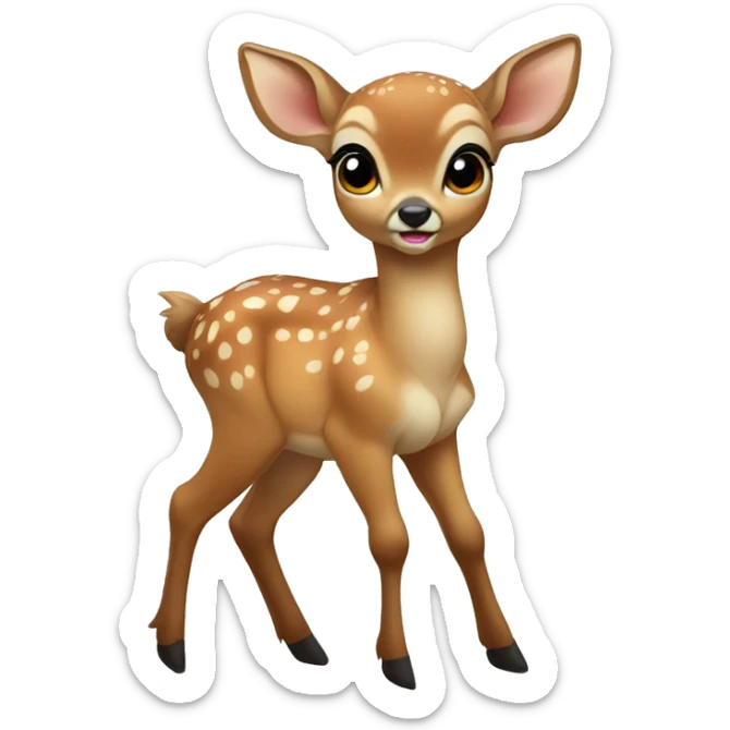 Baby deer sticker
