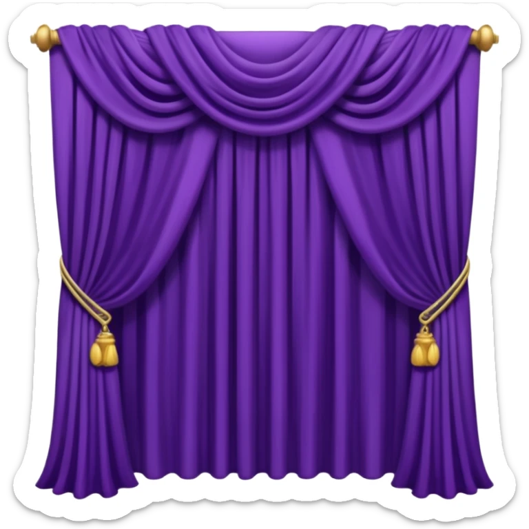 purple curtain sticker