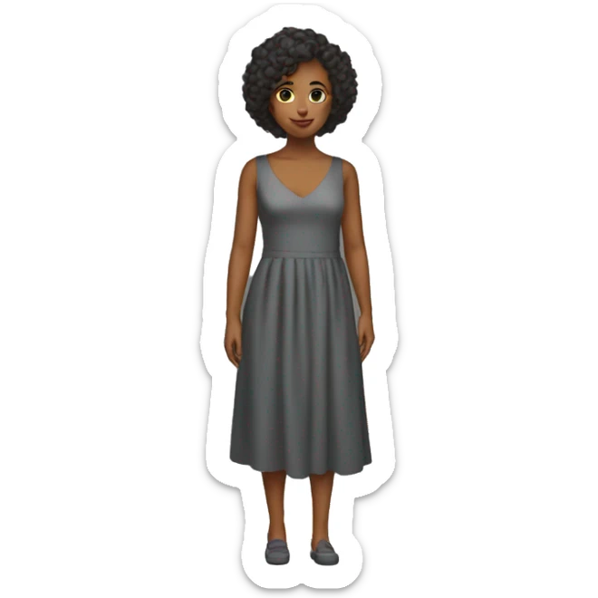 irl in a dress the color of asphalt with road markings sticker